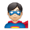 Man Superhero- Light Skin Tone emoji on LG